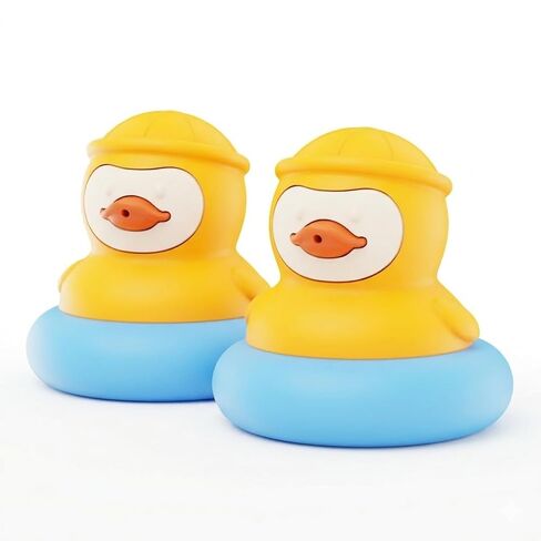 2-Pack Duck Baby Teething Toys, Detachable Silicone Infant Teethers & Bath Toys, Floating Water Sensory Toys for Babies 3+ Months, Food Grade BPA-Free Chew Toys for Bathtub & Pool, Ideal Baby Gift in Kuwait