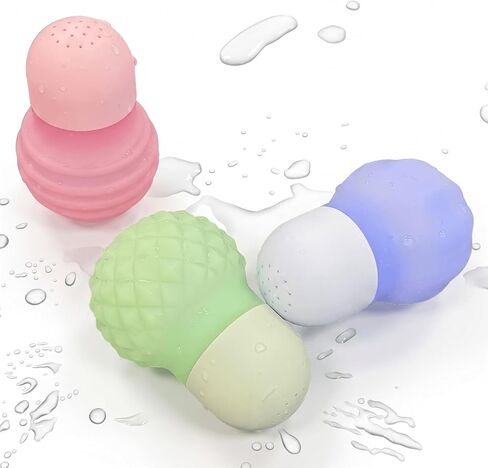 3PCS Translucent Silicone Bath Toys for Toddlers, Squeezing Spray Toy | See-Through Interior & Detachable Design, Food-Grade Sensory Water Tub Toys for Kids 18+ Months, Great Gift for Kids in Kuwait