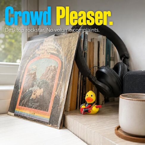 3 Inch DUCKY CITY Rock n Roll Rubber Duck [Sealed, Floats Upright] for Jeeps, Guitar Music Bath Toy for Kids and Toddlers, Baby Safe Funny Duck Gift, Collectible Rubber Duckies, Party Favor in Kuwait
