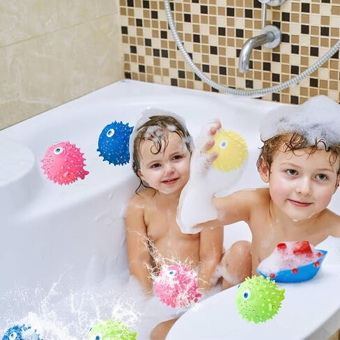 Toddler Bath Toy - 4 Pack Novelty Sea Animal Dolphin Water Balls Pool Toys Outdoor Activity Game Bath Tub Sensory Dolphin Absorbent Water Splash Balls Bomb, Swimming Pool Floating Swim Toys in Kuwait