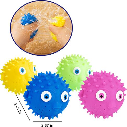 Toddler Bath Toy - 4 Pack Novelty Sea Animal Dolphin Water Balls Pool Toys Outdoor Activity Game Bath Tub Sensory Dolphin Absorbent Water Splash Balls Bomb, Swimming Pool Floating Swim Toys in Kuwait