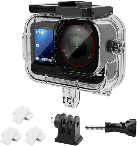 Waterproof Case for DJI Osmo Action 6 Camera, Underwater Housing Shell Cage 70M/230FT Diving Housing Underwater Dive Cover Protective Shell with Bracket Accessories in Kuwait