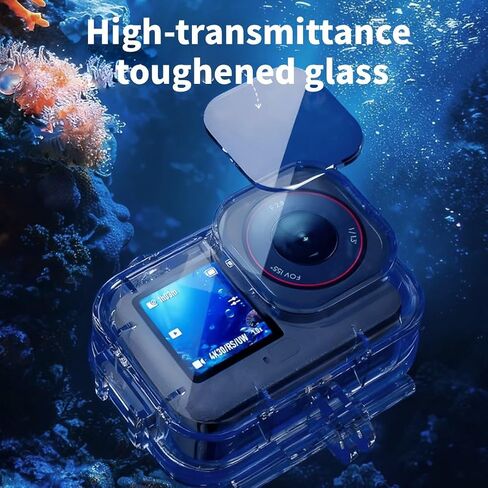 Waterproof Case for DJI Osmo Action 6 Camera, Underwater Housing Shell Cage 70M/230FT Diving Housing Underwater Dive Cover Protective Shell with Bracket Accessories in Kuwait
