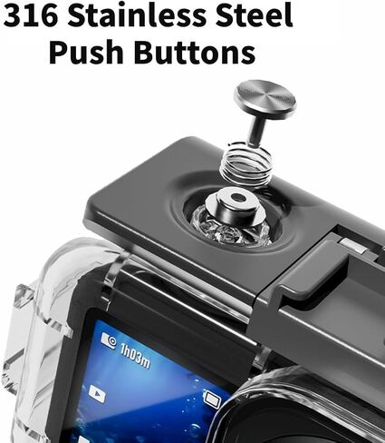 Waterproof Case for DJI Osmo Action 6 Camera, Underwater Housing Shell Cage 70M/230FT Diving Housing Underwater Dive Cover Protective Shell with Bracket Accessories in Kuwait