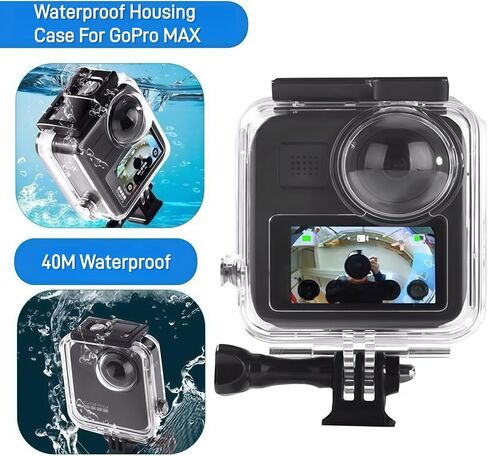 Waterproof Housing Case for GoPro MAX Action Camera, 40M Underwater Diving Protective Diving Case Shell for GoPro MAX with Bracket Mount Accessories kit (Not for MAX 360 2025) in Kuwait