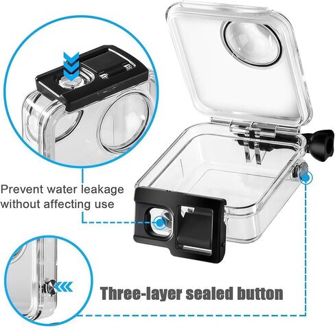 Waterproof Housing Case for GoPro MAX Action Camera, 40M Underwater Diving Protective Diving Case Shell for GoPro MAX with Bracket Mount Accessories kit (Not for MAX 360 2025) in Kuwait