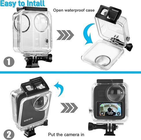 Waterproof Housing Case for GoPro MAX Action Camera, 40M Underwater Diving Protective Diving Case Shell for GoPro MAX with Bracket Mount Accessories kit (Not for MAX 360 2025) in Kuwait