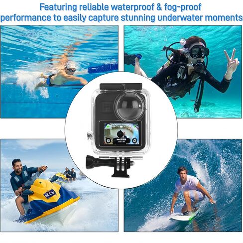Waterproof Housing Case for GoPro MAX Action Camera, 40M Underwater Diving Protective Diving Case Shell for GoPro MAX with Bracket Mount Accessories kit (Not for MAX 360 2025) in Kuwait