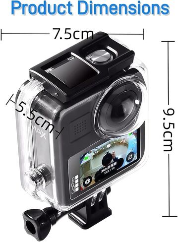 Waterproof Housing Case for GoPro MAX Action Camera, 40M Underwater Diving Protective Diving Case Shell for GoPro MAX with Bracket Mount Accessories kit (Not for MAX 360 2025) in Kuwait