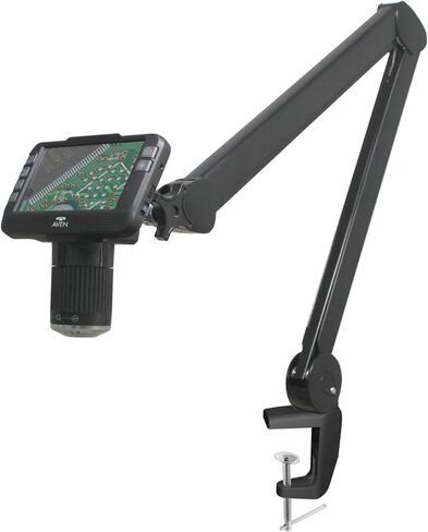 Aven Tools 26700-220-559 - Mighty Scope ClearVue Digital Microscope (8X - 25x) + 34' Spring Balanced Arm with Table Clamp in Kuwait