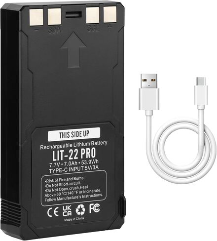 MULS 2-Pack LIT-22 Pro 7000mAh Battery for Spypoint Hunting Trail Camera | Compatible with Spypoint Flex-M, G-36, Plus, Flex-S Cellular Trail Cameras Rechargeable Lithium Battery Includes Type-C Cable in Saudi Arabia
