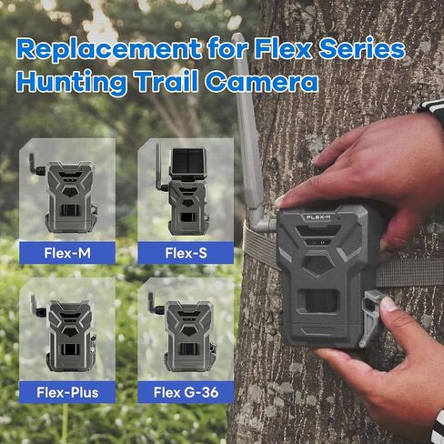 MULS 2-Pack LIT-22 Pro 7000mAh Battery for Spypoint Hunting Trail Camera | Compatible with Spypoint Flex-M, G-36, Plus, Flex-S Cellular Trail Cameras Rechargeable Lithium Battery Includes Type-C Cable in Saudi Arabia