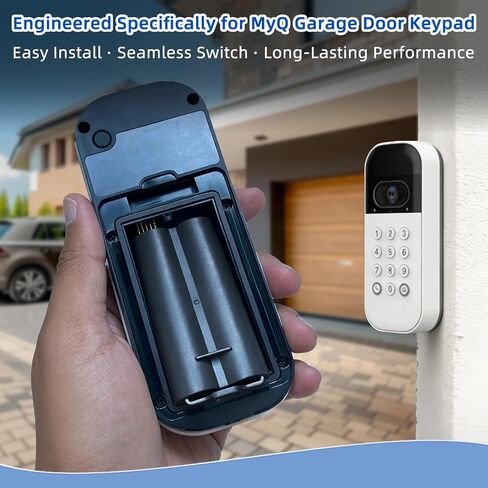 SAPBJ 7000mAh Replacement Battery for myQ Smart Garage Video Keypad | Upgraded Capacity Rechargeable Lithium-Ion Battery, Delivery Extended Run, Come with Type-C Charging Cable in Saudi Arabia