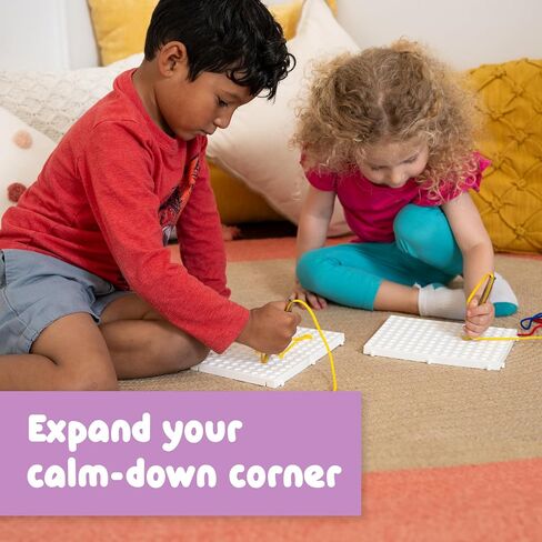 SPARK & WOW Calm Down Threading Boards, Set of 2, Sensory Activity Board | Autism Toys for Play Therapy, ADHD Toys for Sensory Play in Kuwait