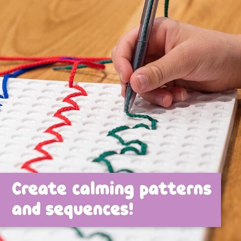 SPARK & WOW Calm Down Threading Boards, Set of 2, Sensory Activity Board | Autism Toys for Play Therapy, ADHD Toys for Sensory Play in Kuwait