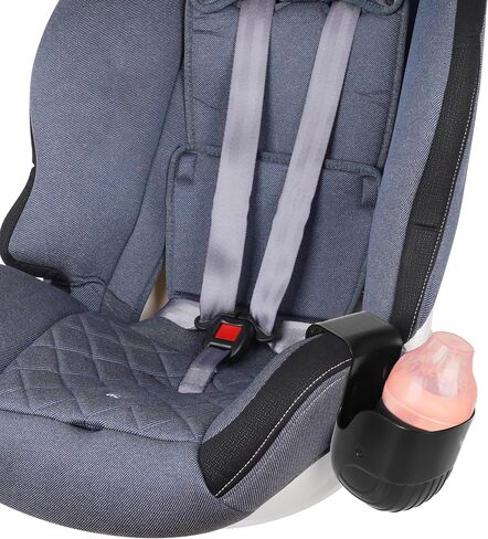 Universal Cup Holder for Car Seats & Baby Strollers, Black | Hands-free drink & snack organizer for convertible car seats, wheelchairs, bikes & scooters. Easy install, no tools needed. in Kuwait