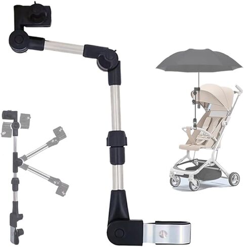 Stroller Umbrella Attachment,Umbrellas Connector Clip to Handlebar,Holder for Stroller,360 Degree Adjustable Universal Clamp for Golf Cart,Wheelchair, Beach Chair,Fishing, Beach Camping Gear in Kuwait