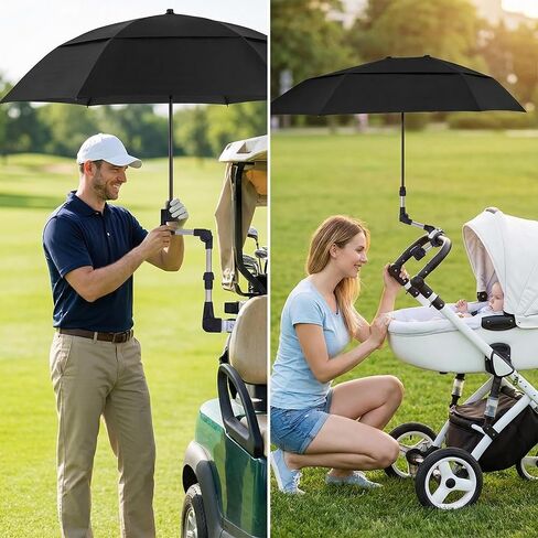 Stroller Umbrella Attachment,Umbrellas Connector Clip to Handlebar,Holder for Stroller,360 Degree Adjustable Universal Clamp for Golf Cart,Wheelchair, Beach Chair,Fishing, Beach Camping Gear in Kuwait