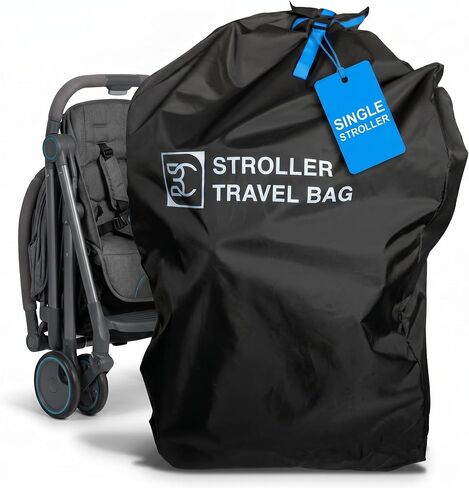 Extra Large Double Stroller Wagon Gate Check Bag for Airplane Travel [50" x 26" x 18"] 420D Waterproof Nylon | Fits Wonderfold W4, BOB Joggers, Veer, Jeep Wagon, Radio Flyer | NOT for Single Strollers in Kuwait