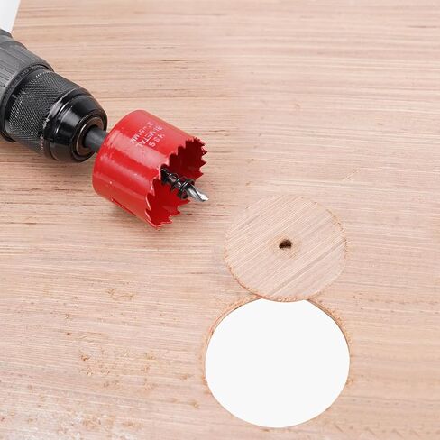 HYCHIKA 2 Inch/51mm Hole Saw,Bi-Metal Cutter Hole Max Cutting Depth 32mm with 1 Arbor Drill Bit for Wood Cutting Cornhole Plastic Drywall Boards Fiberboard in Kuwait