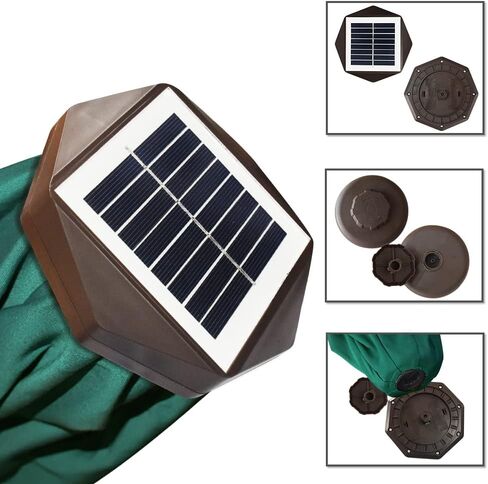 EliteShade 1 Set of 9ft Umbrella with Lights (Forest Green) & Hitch Mount Umbrella Holder in Kuwait