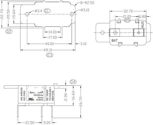 1pc AR1 Series 30A Overload Thermal Protector Circuit Breaker in Kuwait