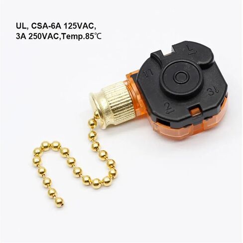 1pc 3089TB-1 Ceiling Fan Light Lamp Replacement Parts 3position 4 Wire Pull Chain Control Light Switches Pull Switch in Kuwait