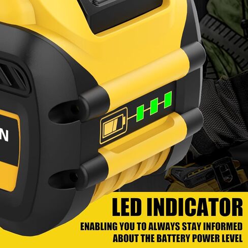 2 Packs 12Ah Replacement for Dewalt 20V/60V Battery and DCB102 Charger | Compatible with Dewalt 60 Volt Max Batteries DCB612 DCB609 DCB606 DCB208 DCB207 DCB206 DCB204 DCB203 DCB201 in Saudi Arabia