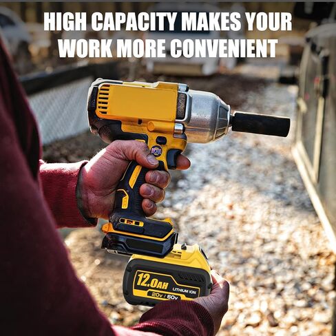 2 Packs 12Ah Replacement for Dewalt 20V/60V Battery and DCB102 Charger | Compatible with Dewalt 60 Volt Max Batteries DCB612 DCB609 DCB606 DCB208 DCB207 DCB206 DCB204 DCB203 DCB201 in Saudi Arabia