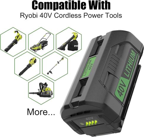 Upgraded 6.5Ah Replacement for Ryobi 40V Battery Compatible with Ryobi 40 Volt Lithium Batteries OP4026 OP40601 OP4050A OP4040 OP4030 OP4050 in Kuwait