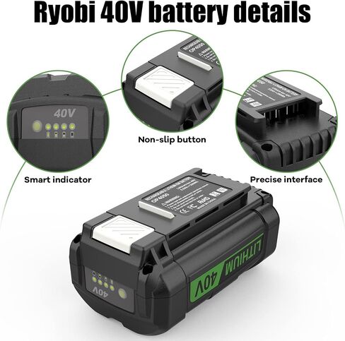 Upgraded 6.5Ah Replacement for Ryobi 40V Battery Compatible with Ryobi 40 Volt Lithium Batteries OP4026 OP40601 OP4050A OP4040 OP4030 OP4050 in Kuwait