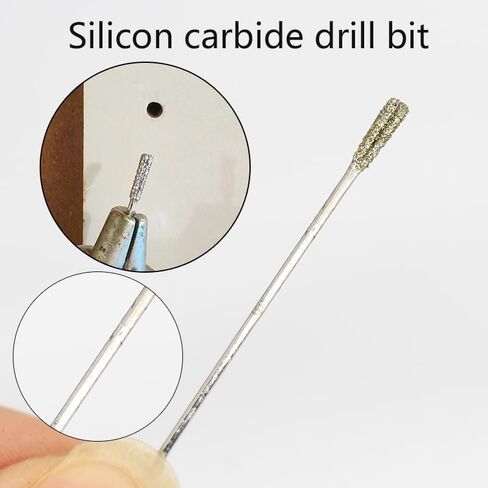 Drill Bit No. 1 2mm10pcs Set, Silicon Carbide Drill Bits, Jade Gemstone Drill Bits, Micro Solid Tip Drilling Bits, Suitable for Stone Jewelry Jade Dr (#1 2mm(10 Pieces) in Kuwait