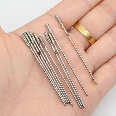 Drill Bit No. 1 2mm10pcs Set, Silicon Carbide Drill Bits, Jade Gemstone Drill Bits, Micro Solid Tip Drilling Bits, Suitable for Stone Jewelry Jade Dr (#1 2mm(10 Pieces) in Kuwait