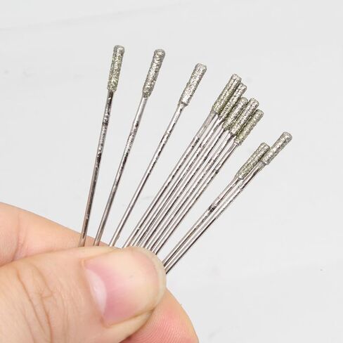 Drill Bit No. 1 2mm10pcs Set, Silicon Carbide Drill Bits, Jade Gemstone Drill Bits, Micro Solid Tip Drilling Bits, Suitable for Stone Jewelry Jade Dr (#1 2mm(10 Pieces) in Kuwait