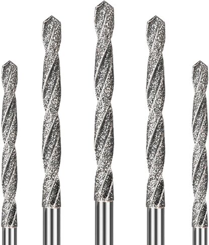 CHENJIN 20PCS Emery Twist Drill With Four Electric Grinding Collets Diamond Drill Bit Rotary Tools 1mm 1.5mm 2mm 2.5mm For Sea Glass Stone Shell Gem Processing Jewelry Making in Kuwait