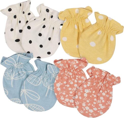 Gerber Baby Girls' 4-Pack Mittens in Kuwait