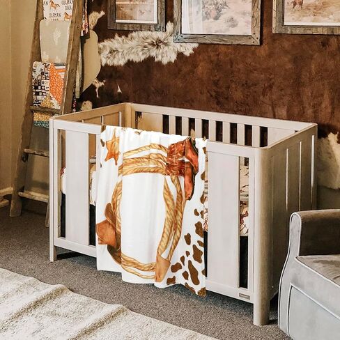 Cowboy Baby Milestone Blanket Monthly Growth Chart Nursery Decor in Kuwait