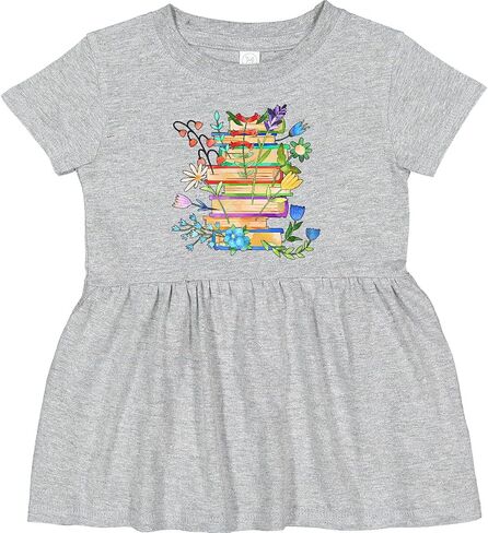 inktastic Blooming with Books- Stack of Books with Flowers Infant Dress in Kuwait