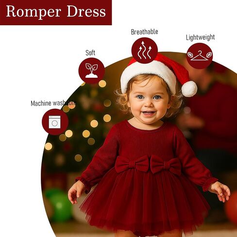 Newborn Baby Girl Romper Tutu Dress Long Sleeve Solid Casual Tulle Dresses Baby Girl Clothes 0-24 Months in Kuwait