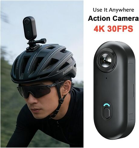 4K HD WiFi Mini POV Camera, Magnetic Waterproof Clip Wearable Thumb Recorder for Chest Motorcycle Cycling Vlog in Kuwait