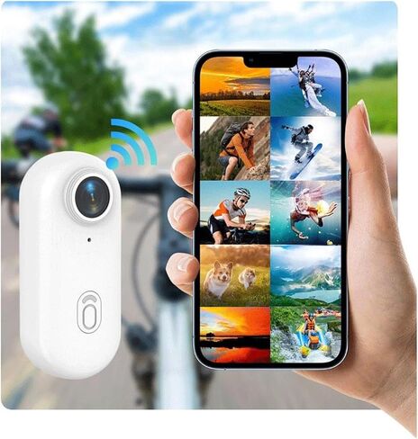 4K HD WiFi Mini POV Camera, Magnetic Waterproof Clip Wearable Thumb Recorder for Chest Motorcycle Cycling Vlog in Kuwait