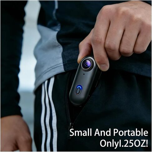 4K HD WiFi Mini POV Camera, Magnetic Waterproof Clip Wearable Thumb Recorder for Chest Motorcycle Cycling Vlog in Kuwait