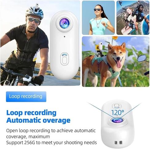 4K WiFi Thumb POV Camera, Portable Wearable Body Cam with Waterproof Case for Cycling Outdoor Travel Shooting in Kuwait