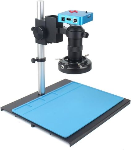 Digital Video Monocular Microscope Compatible CameraLens& LED Circular Lamp for Solder Phone Repair in Kuwait