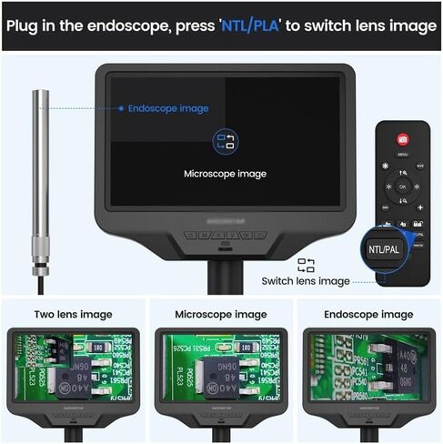 Digital Microscope with Endoscope and FHD Screen for Electronics Repair and Soldering in Kuwait