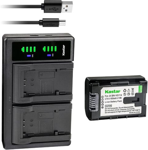 Kastar 1-Pack Battery and LTD2 USB Charger Replacement for JVC Everio GZ-HD520, Everio GZ-HD550, Everio GZ-HD620 GZ-HD620-B GZ-HD620BAH GZ-HD620BEU GZ-HD620BU GZ-HD620BUS GZ-HD620-R GZ-HD620-S in Kuwait