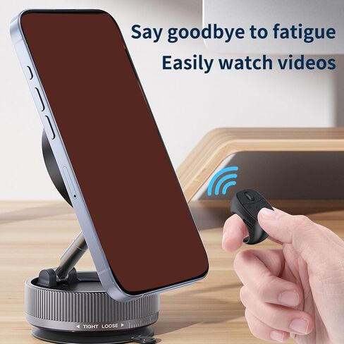 Tangxi Bluetooth Remote Scrolling Ring for Phone, Wireless Page Turner, Bluetooth Camera Video Recording Remote, Compatible with iOS & Android Phone, Tablet (Black) in Saudi Arabia