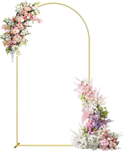 6.6FT Metal Arch Backdrop Stand, Gold Wedding Arch Frame, Balloon Arches Backdrop Stand for Birthday Party Baby Shower Graduation Ceremony Decoration in Kuwait