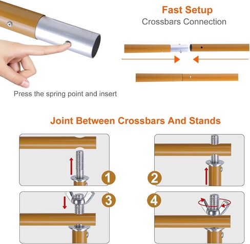 Backdrop Stand for Parties, Banner Stand Photographic Studio Photo Backgrounds 10ft Adjustable Photo Backdrop Stand Kits with a Carrying Bag Photo Backdrop Stand for Birthday/Wedding(Gold) in Kuwait