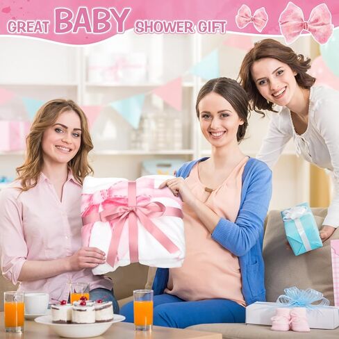 Trendy Pink Bow Coquette Baby Milestone Blanket Coquette Flannel Blanket Newborn Infant Swaddle Growth Baby Frame for Boys Girls Nursery (Bow, Pink) in Kuwait